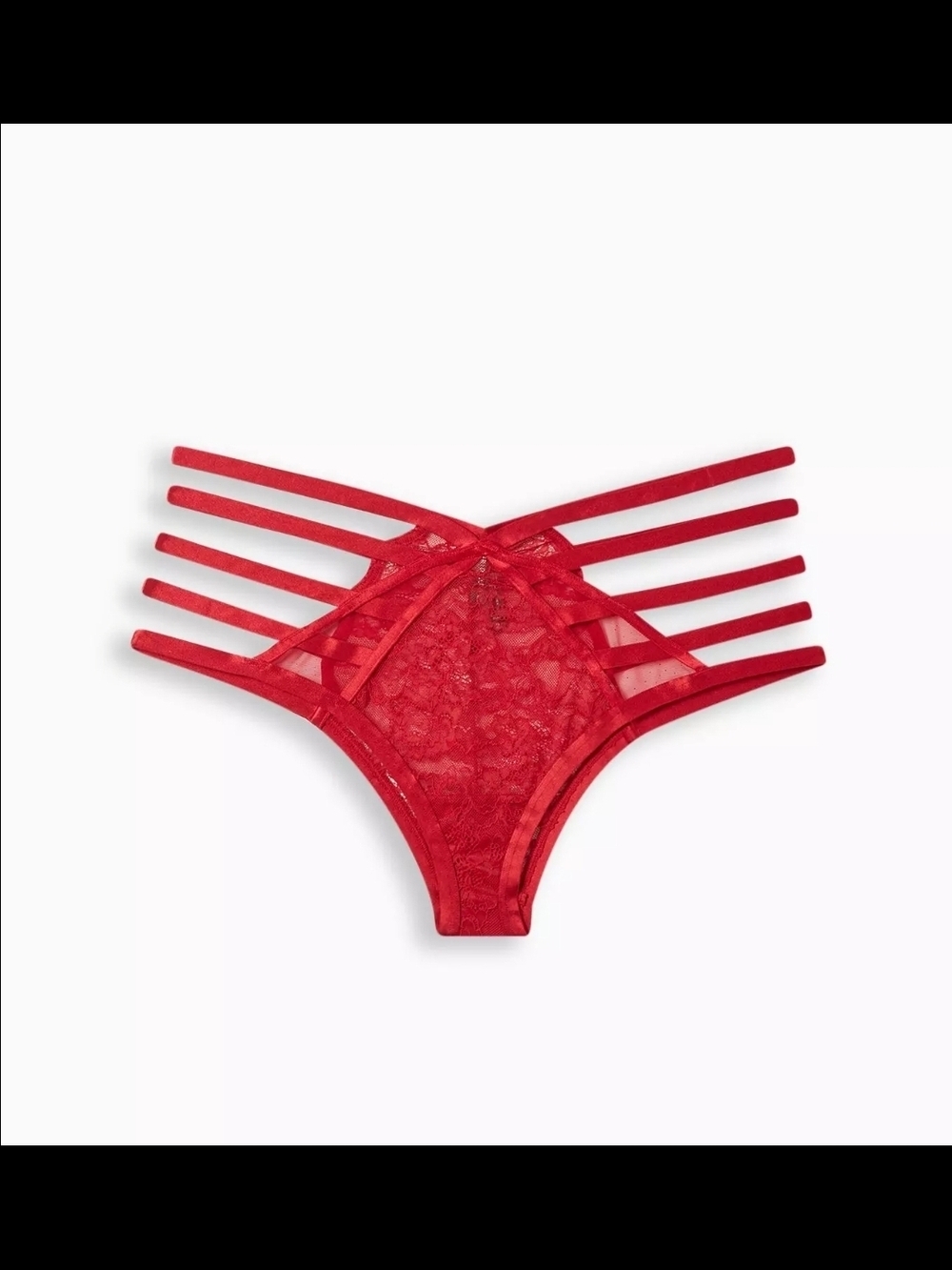 Torrid Red Lace Strappy Bikini Panty
